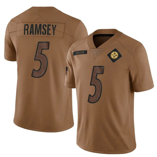 P.Steelers #5 Jalen Ramsey Player Brown Salute To Service Limited Football Jerseys
