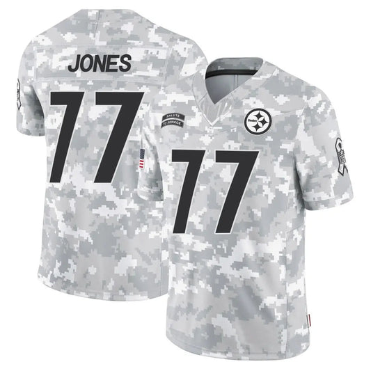 P.Steelers #77 Broderick Jones Player Arctic Camo Salute to Service Limited Football Jerseys