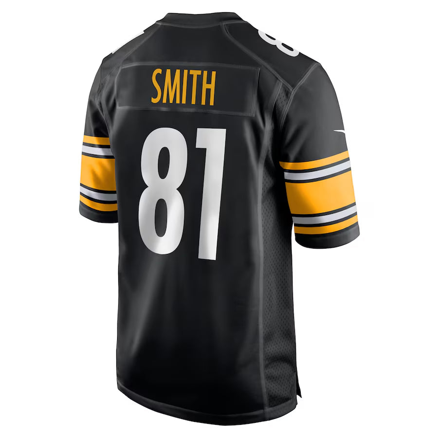 P.Steelers #81 Jonnu Smith Player Black Home Game Football Jerseys