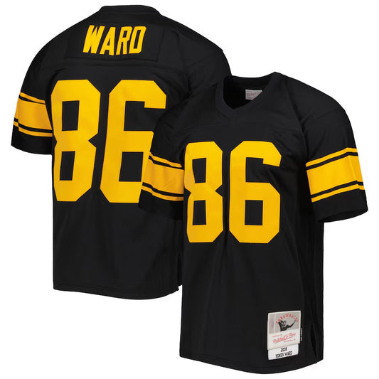 P.Steelers #86 Hines Ward Player Mitchell & Ness Black Legacy Football Jerseys