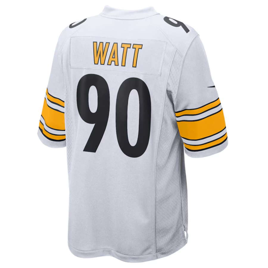 P.Steelers #90 T.J. Watt Player White Game Fotoball Jerseys