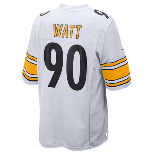 P.Steelers #90 T.J. Watt Player White Game Fotoball Jerseys