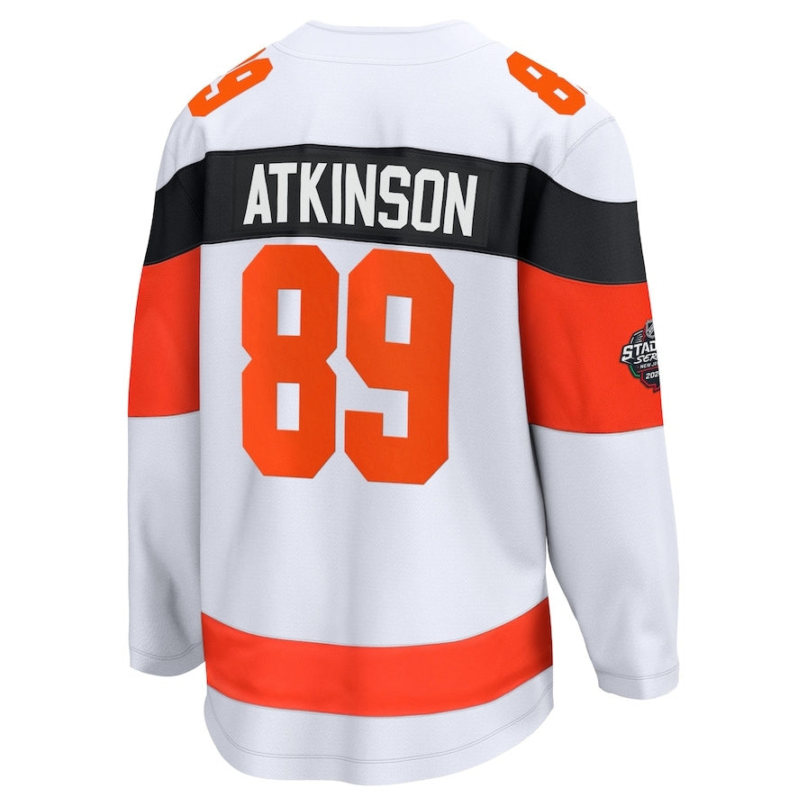 P.Flyers #89 Cam Atkinson Fanatics Player Game Jersey ��C White Stitched American Hockey Jerseys