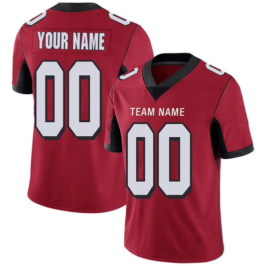 Custom A.Falcons Red Personalized Design Football Jerseys