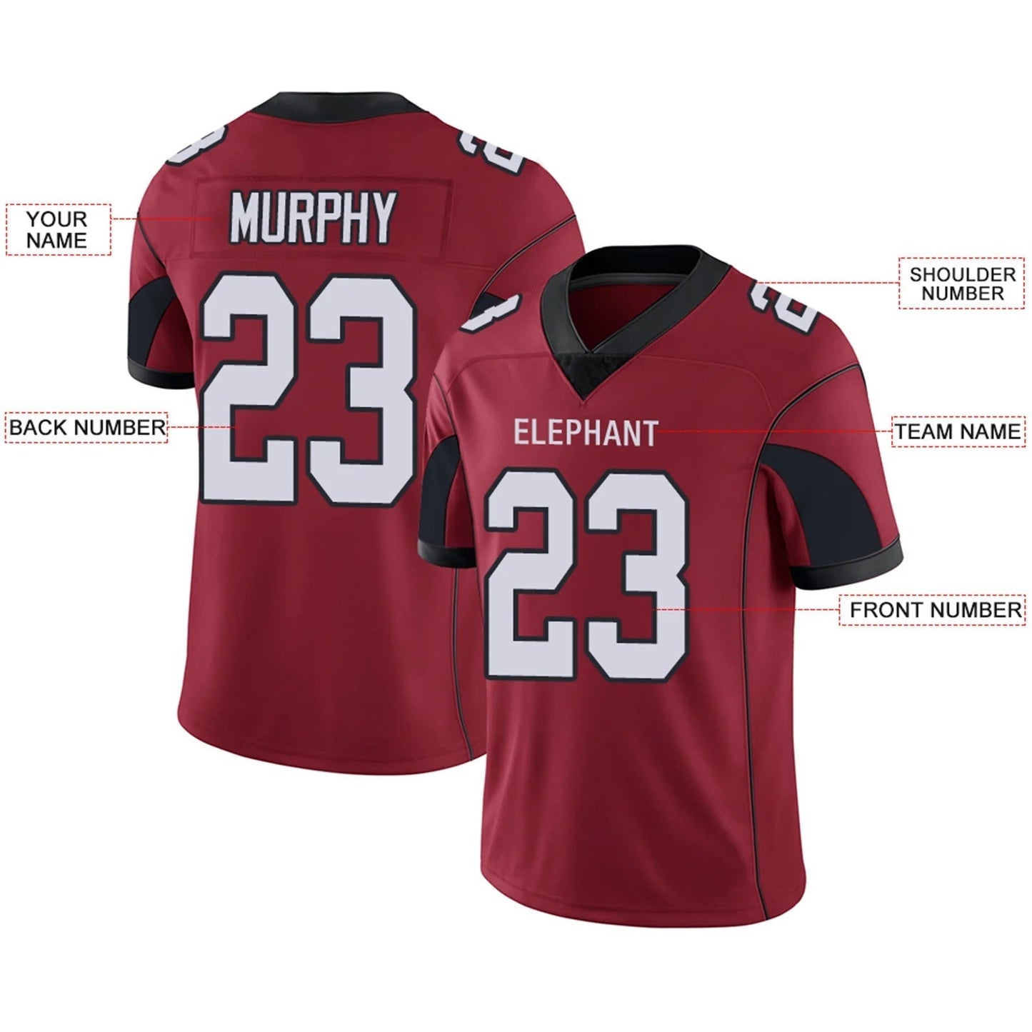 Custom A.Cardinals Red Personalized Design Football Jerseys
