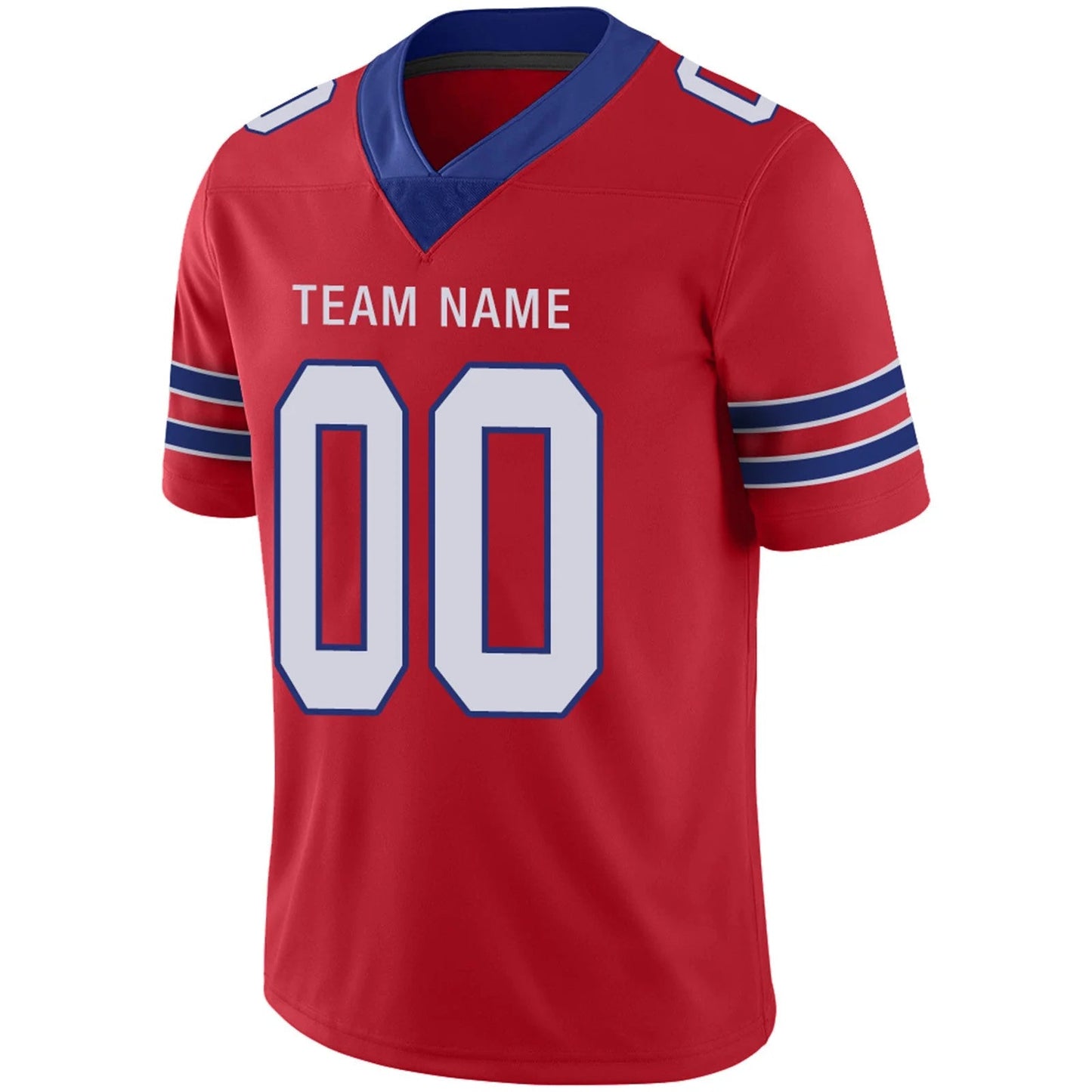 Custom B.Bills Red Personalized Design Football Jerseys