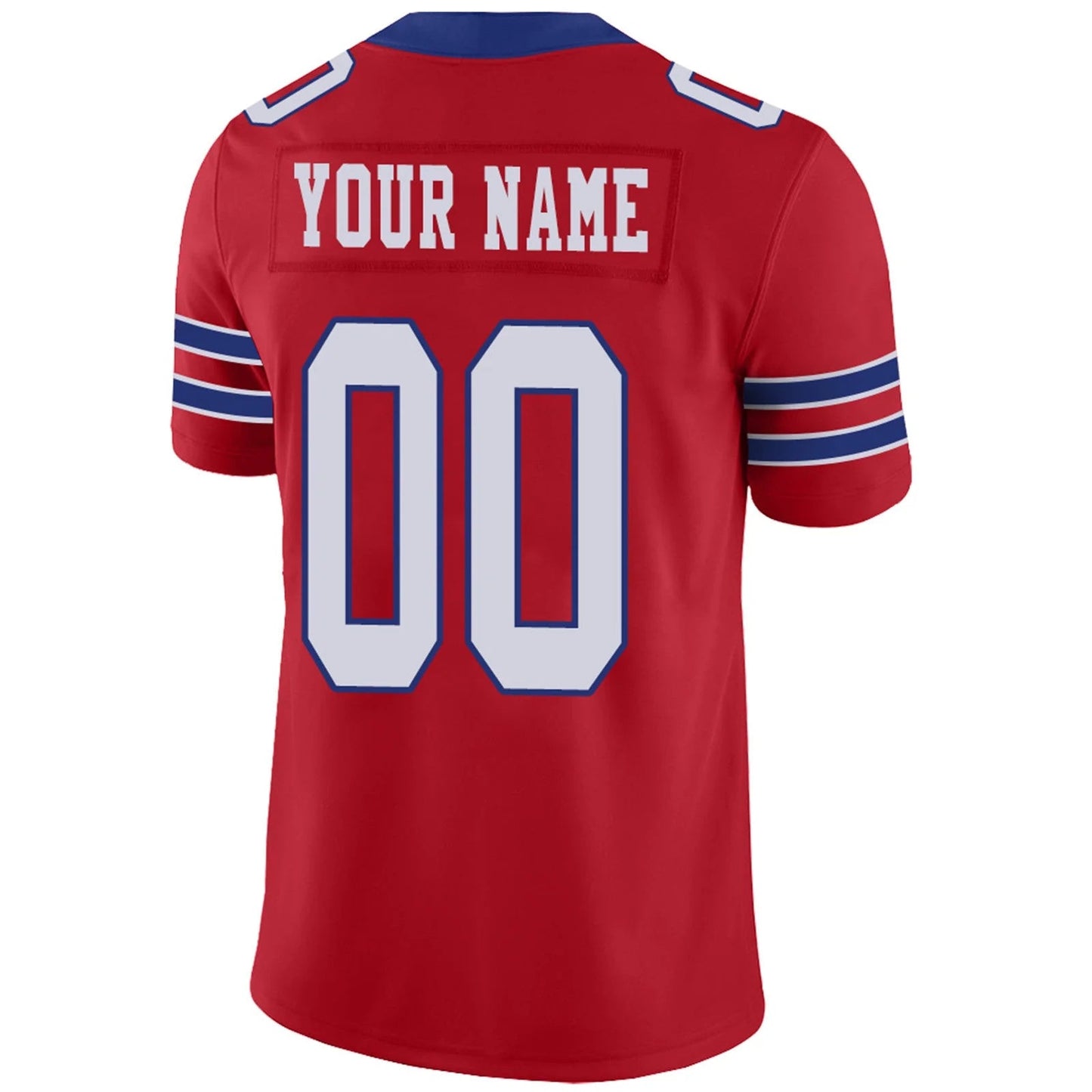 Custom B.Bills Red Personalized Design Football Jerseys