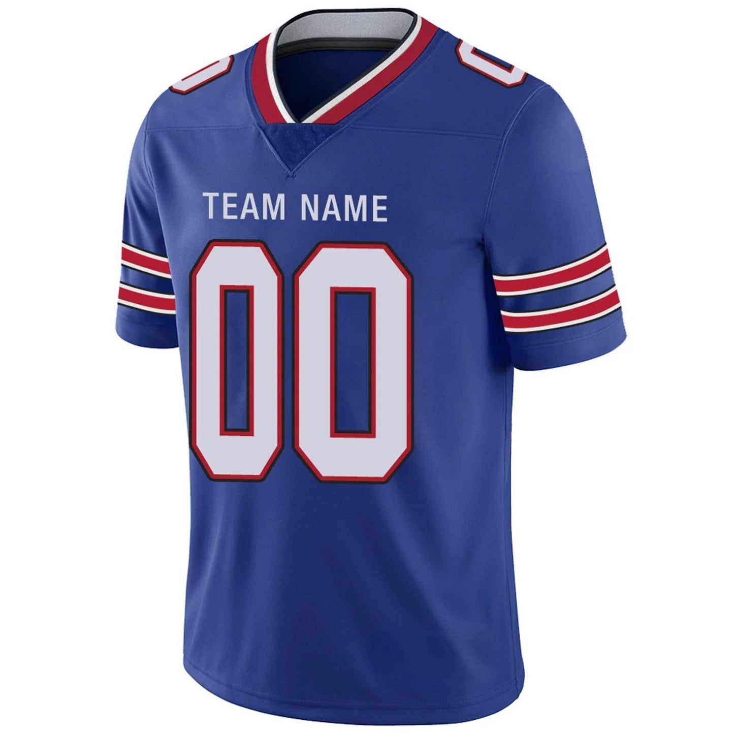 Custom B.Bills Royal Personalized Design Football Jerseys