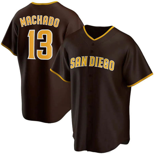 S.Diego Padres #13 Manny Machado Player Brown Replica Baseball Jerseys