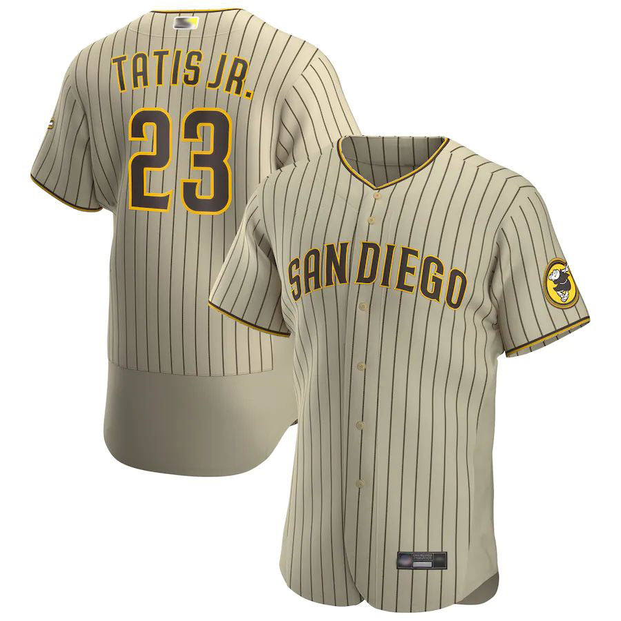 S.Diego Padres #23 Fernando Tat��as Jr. Player Tan-Brown Home Limited Baseball Jerseys