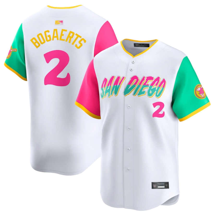 S.Diego Padres #2 Xander Bogaerts Player White City Connect Limited Baseball Jerseys