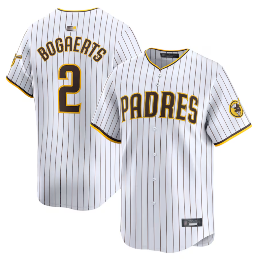 S.Diego Padres #2 Xander Bogaerts Player White Home Elite Baseball Jerseys