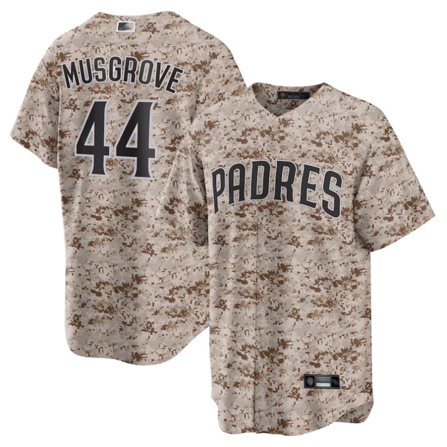 S.Diego Padres #44 Joe Musgrove Player Camo USMC Replica Baseball Jerseys