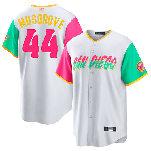 S.Diego Padres #44 Joe Musgrove Player White City Connect Baseball Jerseys
