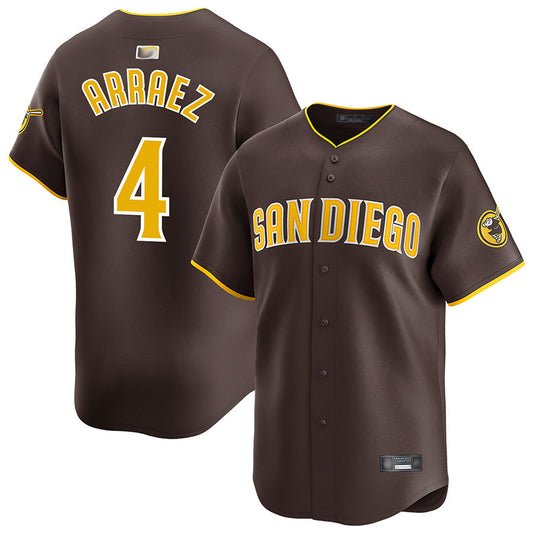 S.Diego Padres #4 Luis Arraez Player Road Limited Baseball Jerseys