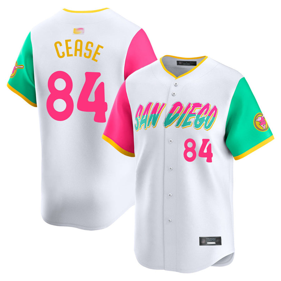 S.Diego Padres #84 Dylan Cease Player White City Connect Limited Baseball Jerseys