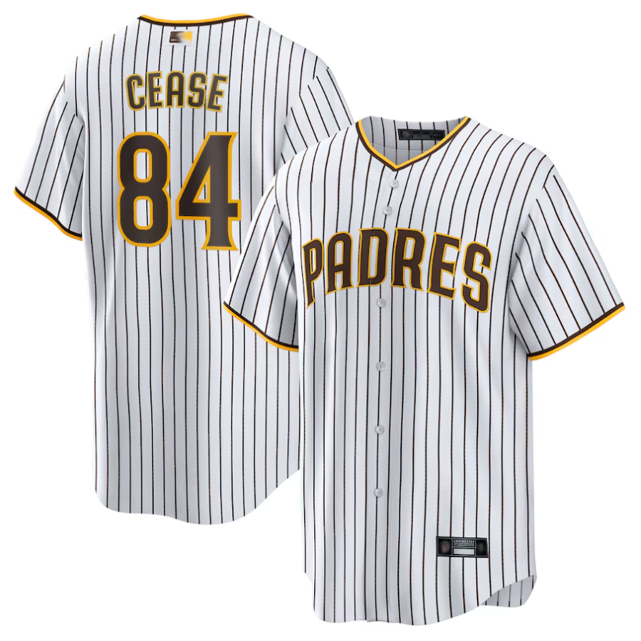 S.Diego Padres #84 Dylan Cease Player White Home Replica Baseball Jerseys