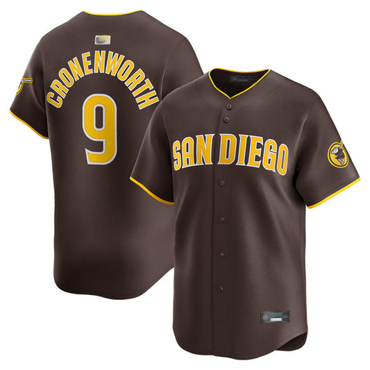 S.Diego Padres #9 Jake Cronenworth Player Road Limited Baseball Jerseys