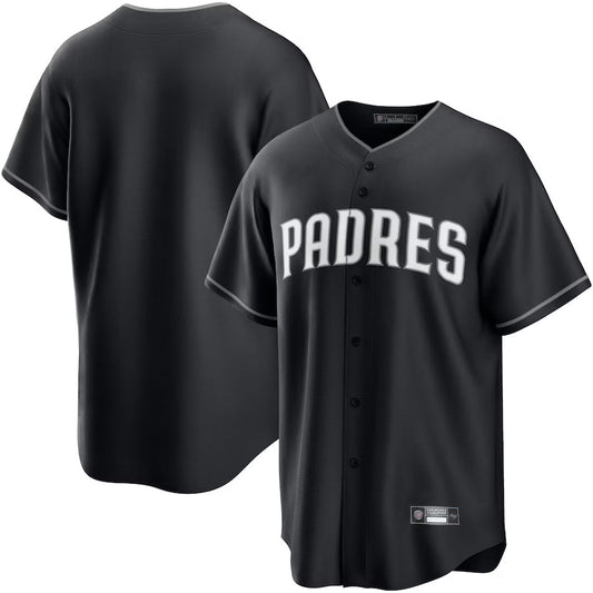 S.Diego Padres Blank Player Black Lights Out Replica Baseball Jerseys
