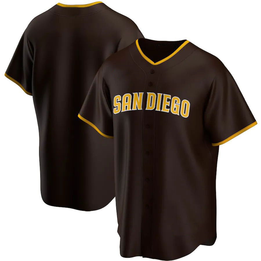 S.Diego Padres Blank Player Brown Road Replica Team Baseball Jerseys
