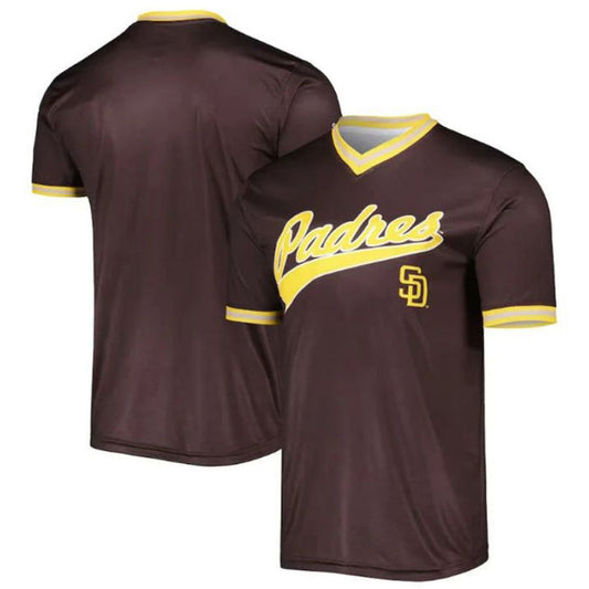 S.Diego Padres Blank Player Stitches Cooperstown Collection Brown Baseball Jerseys
