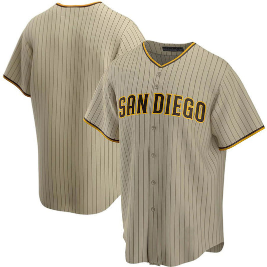 S.Diego Padres Blank Player Tan Replica Baseball Jerseys