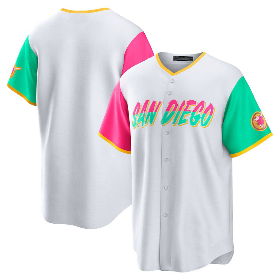 S.Diego Padres Blank Player White City Connect Replica Baseball Jerseys
