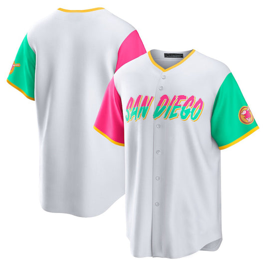 S.Diego Padres Blank Player White City Connect Replica Baseball Jerseys