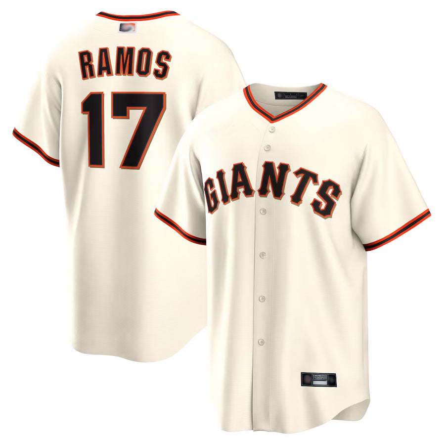 S.Francisco Giants #17 Heliot Ramos Player Cream Home Replica Baseball Jerseys