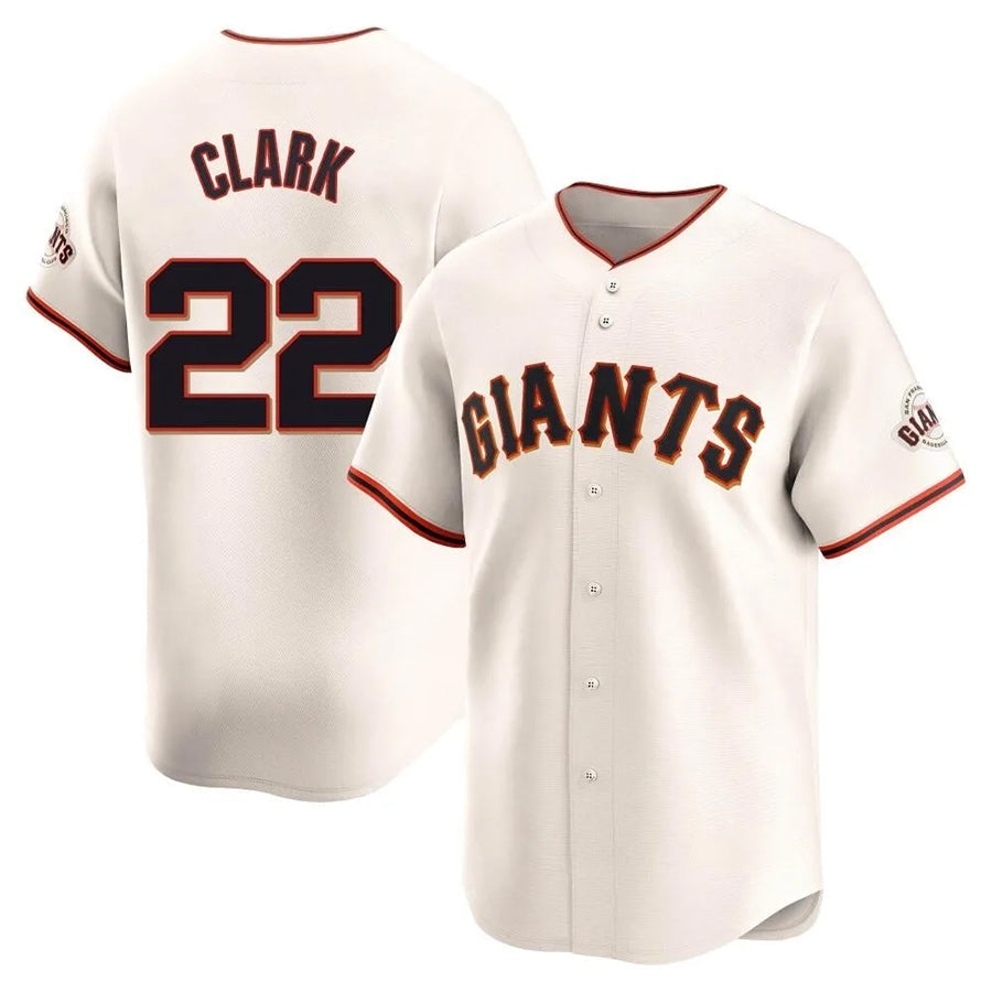 S.Francisco Giants #22 Will Clark Player Cream Home Limited Baseball Jerseys