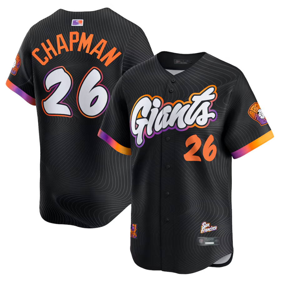 S.Francisco Giants #26 Matt Chapman Player Anthracite City Connect Limited Baseball Jerseys