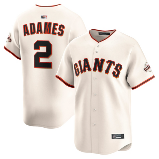S.Francisco Giants #2 Willy Adames Player Cream Limited Baseball Jerseys