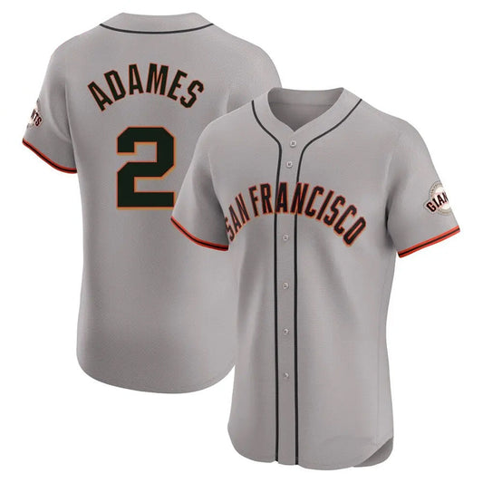S.Francisco Giants #2 Willy Adames Player Gray Limited Elite Baseball Jerseys