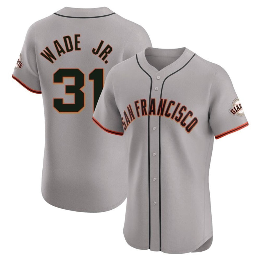 S.Francisco Giants #31 LaMonte Wade Jr. Player Gray Home Limited Elite Baseball Jerseys