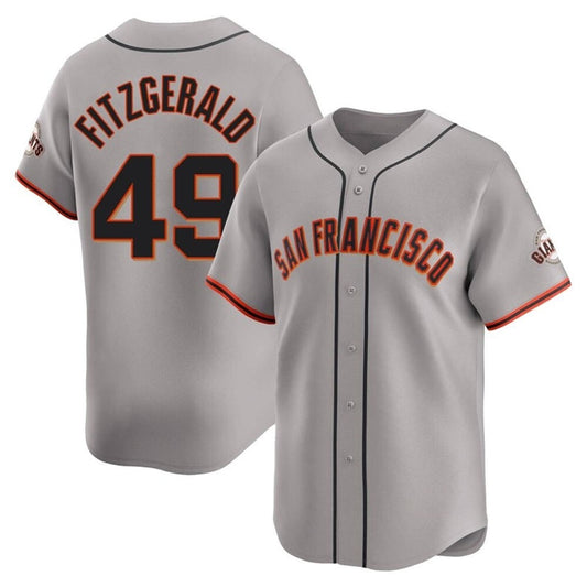 S.Francisco Giants #49 Tyler Fitzgerald Player Gray Limited Baseball Jerseys