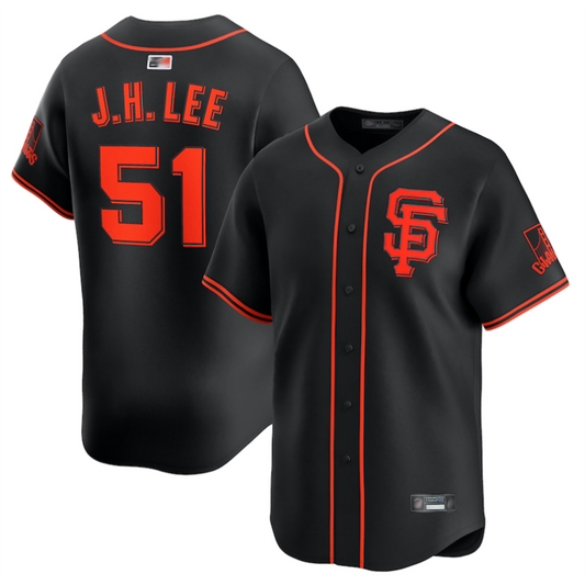 S.Francisco Giants #51 Jung Hoo Lee Player Black Limited Baseball Jerseys