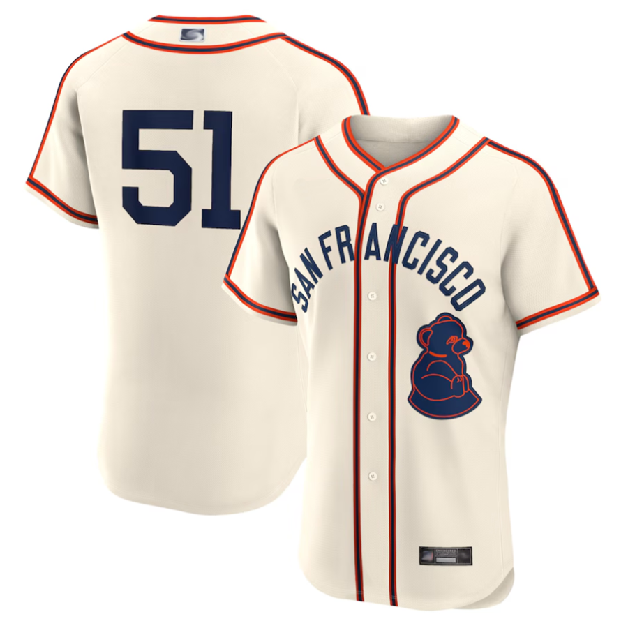 S.Francisco Giants #51 Jung Hoo Lee Player Cream Rickwood Classic Baseball Jerseys
