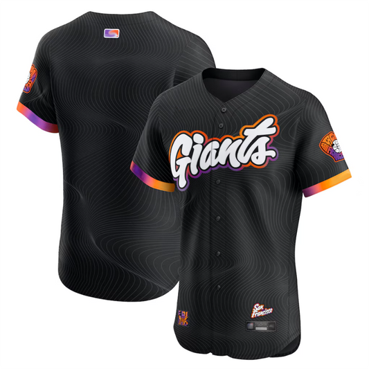S.Francisco Giants Blank Player Anthracite 2025 City Connect Elite Baseball Jerseys