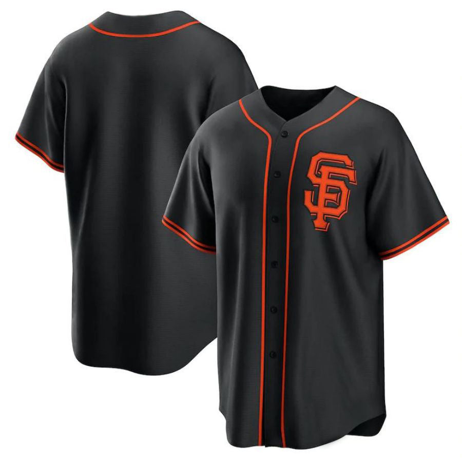 S.Francisco Giants Blank Player Black Replica Team Baseball Jerseys