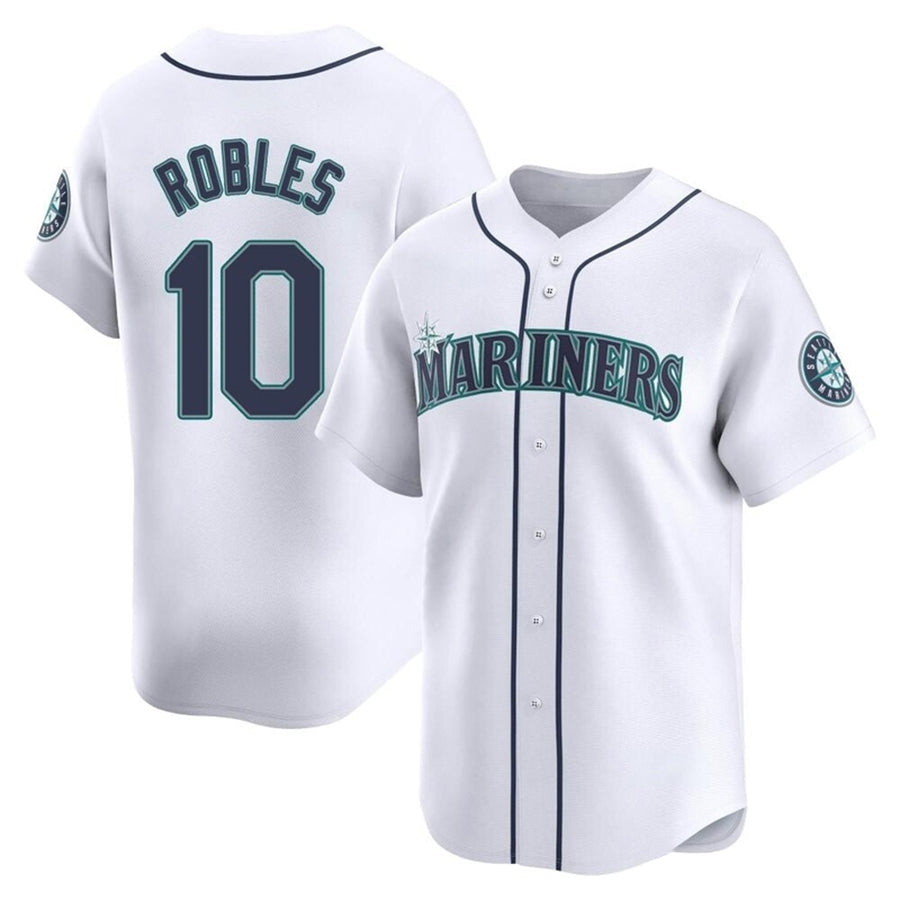 S.Mariners #10 Victor Robles Player White Limited Home Baseball Jerseys