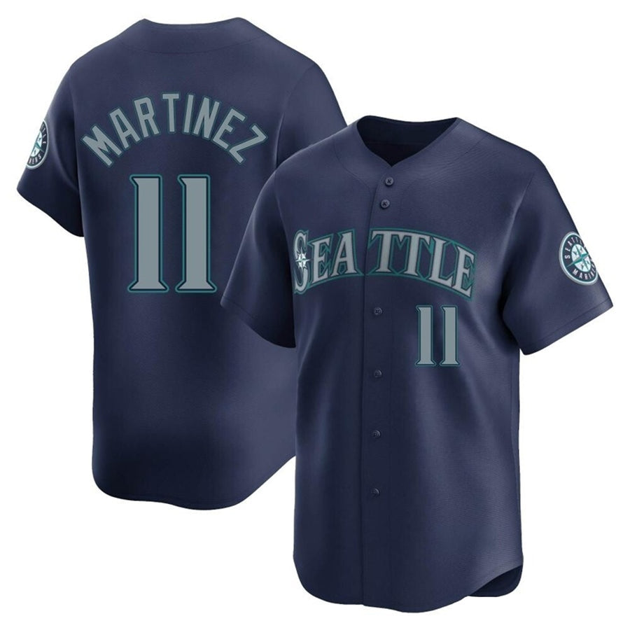 S.Mariners #11 Edgar Martinez Player Home Limited Navy Baseball Jerseys