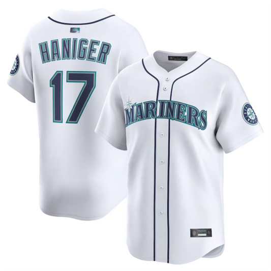 S.Mariners #17 Mitch Haniger Player White Limited Baseball Jerseys