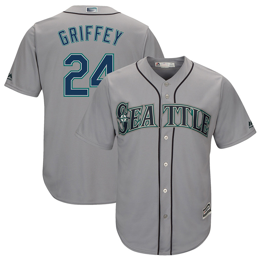 S.Mariners #24 Ken Griffey Jr. Player Gray Cool Base Baseball Jerseys