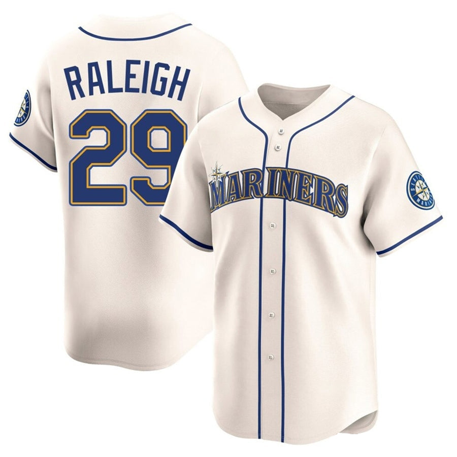 S.Mariners #29 Cal Raleigh Player Cream Limited Baseball Jerseys