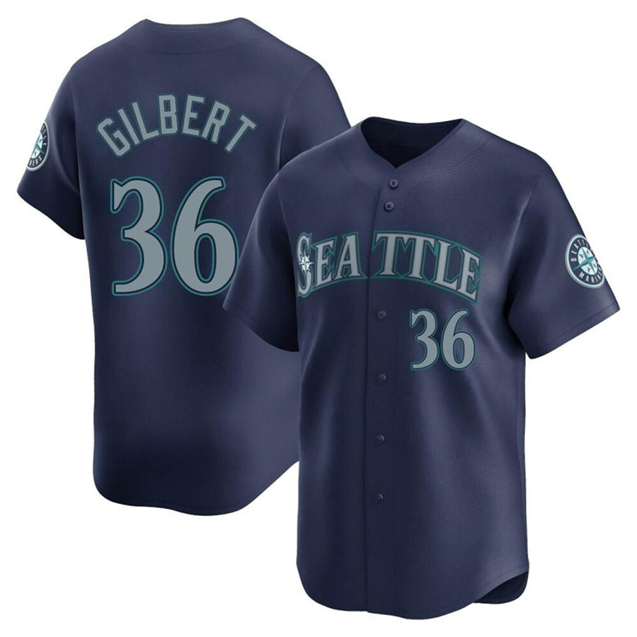 S.Mariners #36 Logan Gilbert Player Navy City Connect Limited Baseball Jerseys