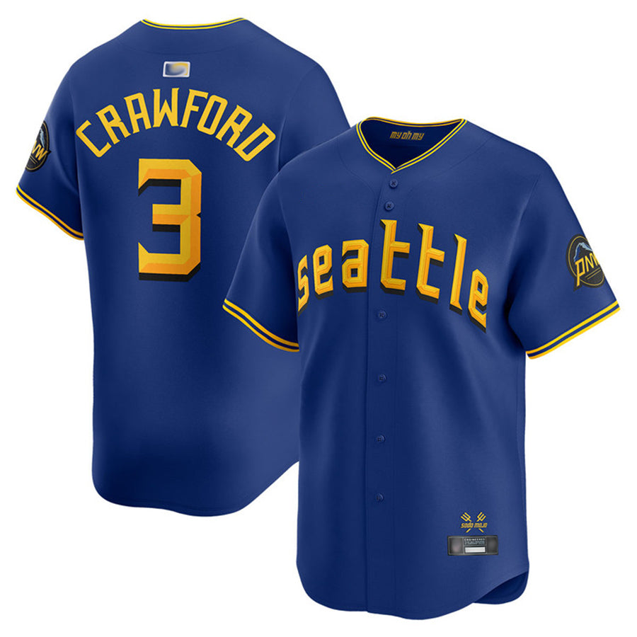 S.Mariners #3 J.P. Crawford Player City Connect Limited Baseball Jerseys