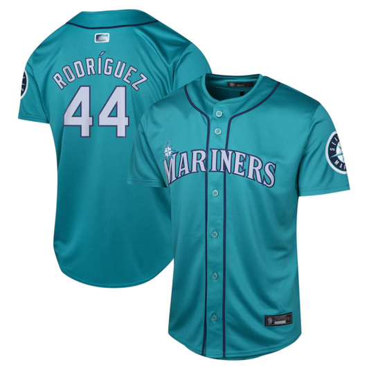 S.Mariners #44 Julio Rodr��aguez Player Aqua Limited Baseball Jerseys