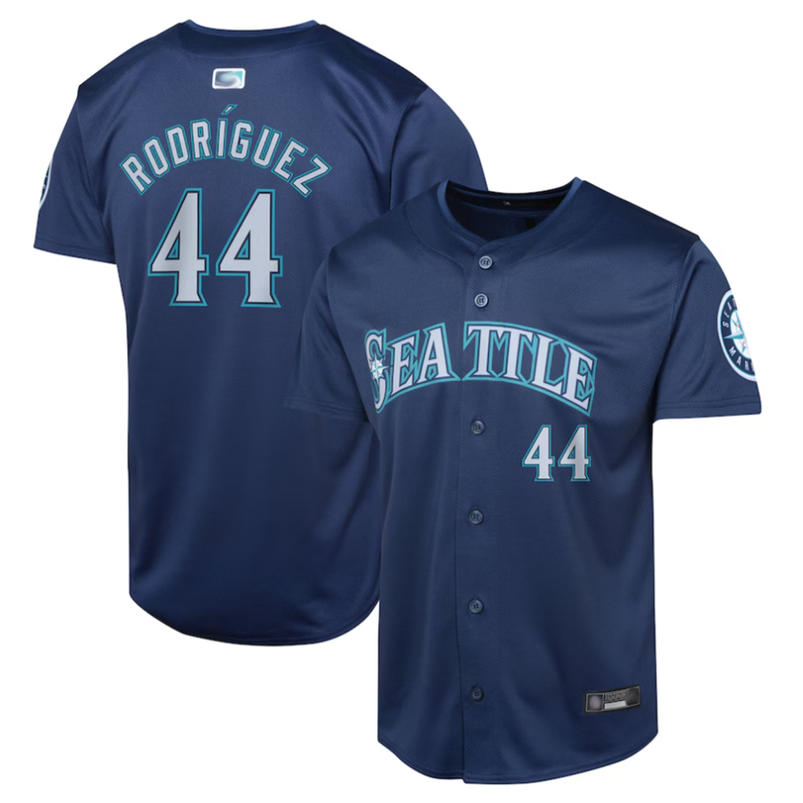 S.Mariners #44 Julio Rodr��aguez Player Navy Road Limited Baseball Jerseys