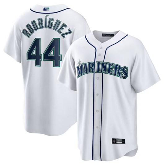 S.Mariners #44 Julio Rodriguez Player White Home Replica Baseball Jerseys