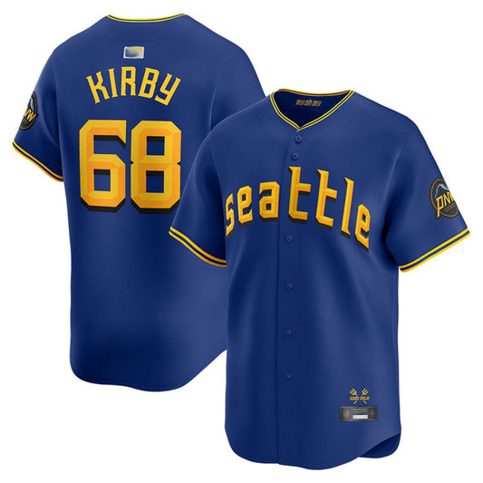 S.Mariners #68 George Kirby Player Royal City Connect Limited Baseball Jerseys